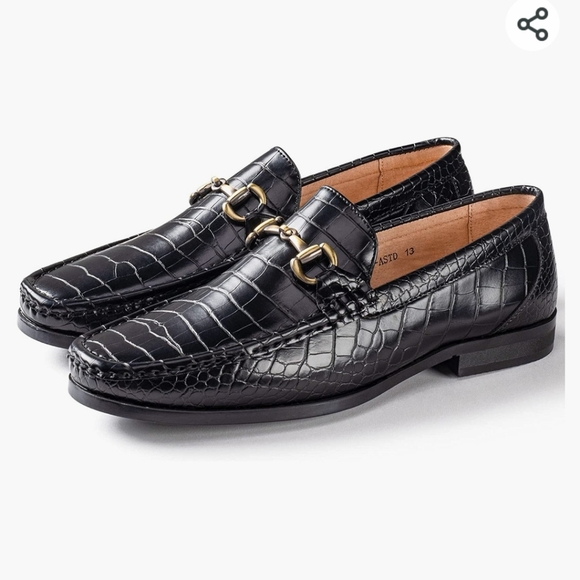 NIB Mens Easy Strider Timeless Classy Comfort Loafer Shoes Black Croc Size 10 - Picture 16 of 16